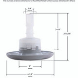 Balboa/Pentair Barrel Assy, Cyclone Luxury Dir. No Swirl Ls Emerald Cut, Dk Gr | 9845WW