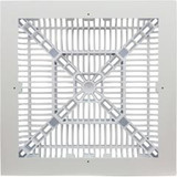 Custom Molded Products 12" X 12" Square Frame & Grate, White | 25508-120-000L