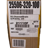 Custom Molded Products 32" Gunite Channel Drain, Frame & Grate, White | 25506-320-100