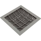 Waterway Plastics 640-4727 V Main Drain Grate, Waterway, 12" x 12" Square, w/Frame, Gray