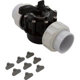 Custom Molded Products 25922-204-000 Diverter Valve, 2In Unions, 2-Way, Black