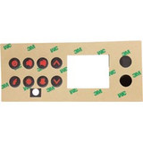 Gecko Alliance 9916-100094 Overlay, Gecko TSC-4, 8-Button, P1, P2, Bl, Lt