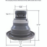 Custom Molded Products 23670-349-202 Jet Intl, CMP Crossfire, 7"fd,Massage, Smth, SS