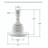 Waterway Plastics 229-7957 Jet Intl, WW Mini Storm, 3"fd, Twin Roto, Txt Scal, Gry,Thd