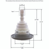 Waterway Plastics 229-8127S Jet Intl, WW Poly Strm Gun,3-3/8"fd,TwinRoto,Smth,SS/Gry,Thd