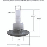 Balboa Jet Intl, Cyclone Micro, 3-1/4"fd, Roto, Txt Scal, Gry | 9648WW