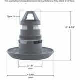 Waterway Plastics 210-6551 Jet Intl, WW Poly Jet,4-3/16"fd,Roto,Textured Scal,Blk