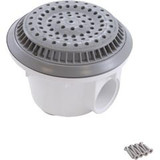 Waterway Plastics 640-2757 V Main Drain, WW Anti Vortex, 8" Rnd, Vinyl, 2"s, Gray