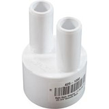 Waterway Plastics 425-1090 Bath Barb Adapter 1.5 Socket X (2) 3/4"Smooth Barb