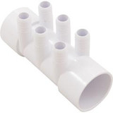 Custom Molded Products 21024-000-100 Manifold, CMP, 2"s x 2"s x (6)3/4"b, Flow Thru