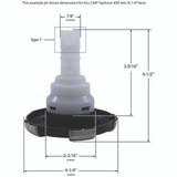 Custom Molded Products 23446-112-720 Jet Intl, CMP Typhoon 400,4-1/4"fd,VTX,Crown,SS/Graph Gry