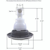 Custom Molded Products 23456-012-700 Jet Intl, CMP Typhoon 500,5-1/4"fd,Dir,Crown,SS/Graph Gry