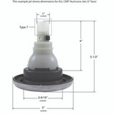 Custom Molded Products 23552-042-000 Jet Intl, CMP Hurricane, 5"fd, Twin Spin, Smth, SS/Graph Gry