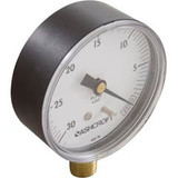 Generic Vacuum Gauge, 1/4"mpt, 0-30 in.Hg, Bottom Mount, Generic | 1422