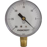 Generic Vacuum Gauge, 1/4"mpt, 0-30 in.Hg, Bottom Mount, Generic | 1422