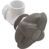 Waterway Plastics 600-3527 On/Off Valve, Waterway, 2-1/16"hs, 1"s x 1"s, Gray,Star Hndl