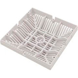 Waterway Plastics 642-4790 V Main Drain Grate, Waterway 9" x 9" Square, White