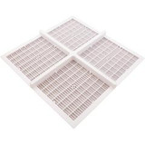 AquaStar Pool Products Drain Grate, 4-12" Sq, w/ 24" Sq Frame, Anit Entrap, White | 24101