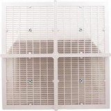 AquaStar Pool Products Drain Grate, 4-12" Sq, w/ 24" Sq Frame, Anit Entrap, White | 24101