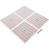 AquaStar Pool Products Drain Grate, 4-12" Sq, w/ 24" Sq Frame, Anit Entrap, White | 24101