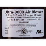 Air Supply of the Future Blower, Air Supply Ultra 9000, 1.5hp, 115v,8.3A, 4ft AMP | 3915131