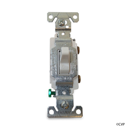 CS120W Electrical 20 Amp Single Pole Toggle Switch Comm White