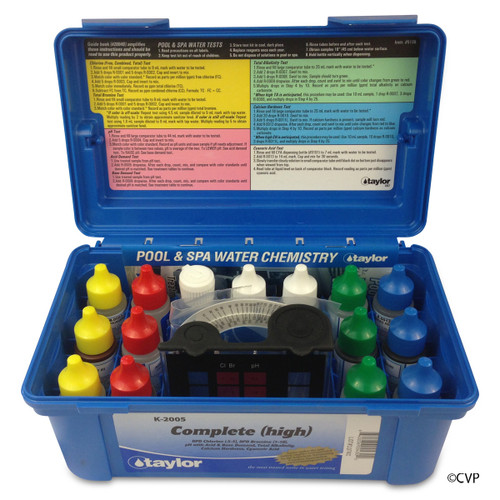Taylor Test Kit 2000 Complete, Alkalinity/Bromine & Chlorine (hi range), DPD/CYA/Hardness/pH, 6-pack |  K-2005-6