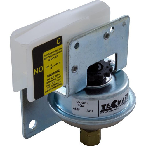 Tecmark Pressure Switch, 25A, Spno, 3/16" Comp | 3064