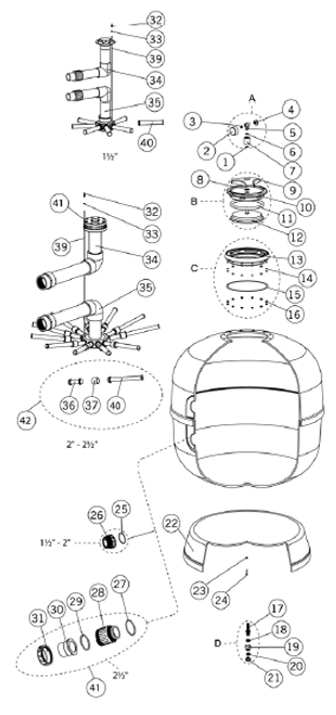 AstralPool 70122R06000 Nut