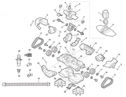 Baracuda/Zodiac mx8 mx8 dæksellås | r0526300