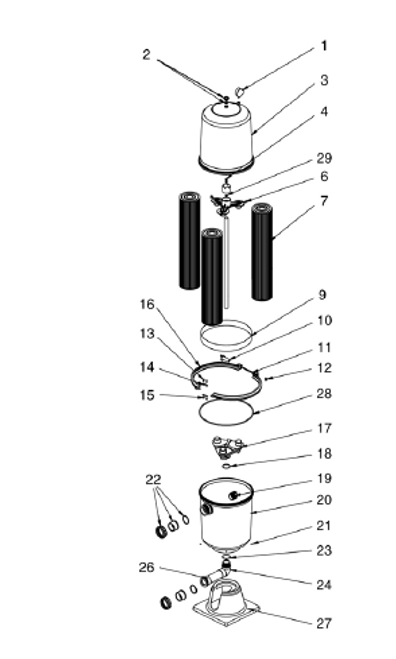 Waterco Nut 1/4" Nylock (2 Required) | 829227