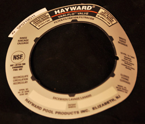 Hayward SPX710G Label Plate, Metal