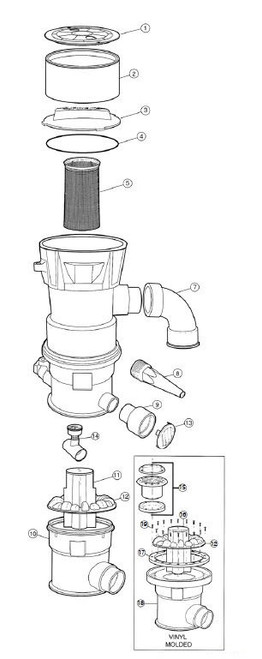 3-4-250 Caretaker Concrete Floor Canister Post, Black