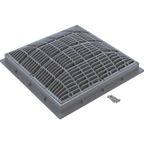 Waterway 640-4727 V 12" X 12" Square Frame And Grate, Gray