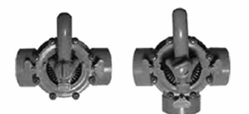 Custom Molded Products 25912-254-000 Complete Black Cpvc Valve,2-Way, 2-1/2" Slip, 3" Spigot