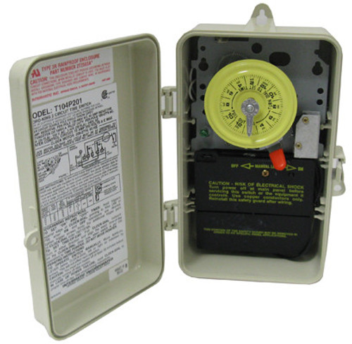Intermatic 24-Hour, 208-277 V Dpst, w/ Fireman's Switch | T104P201