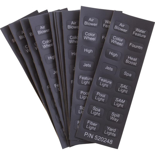 Pentair Label Set (10) For Wireless Remote | 520107