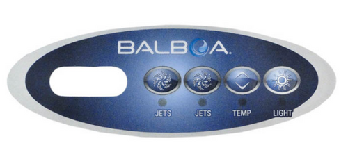 Balboa 11127 Vs-501 Overlay Only Mini Oval Jets, Jets, Temp, Light 4 1/8" X 1 7/16"