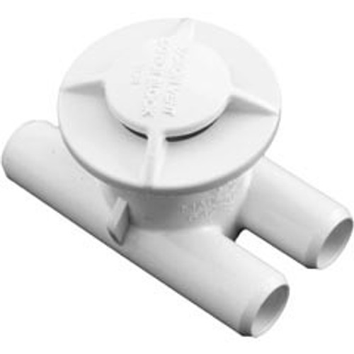Waterway Plastics 640-3750 V Spa Vent, Vacuum Break Inlet, 3/4" Smooth Barb, White