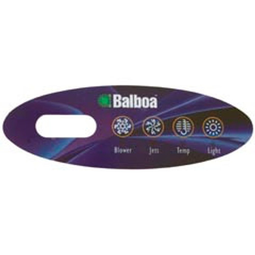 Balboa Water Group Overlay, BWG Duplex Mini Oval, Jet/Blower/Light, LCD | 11095
