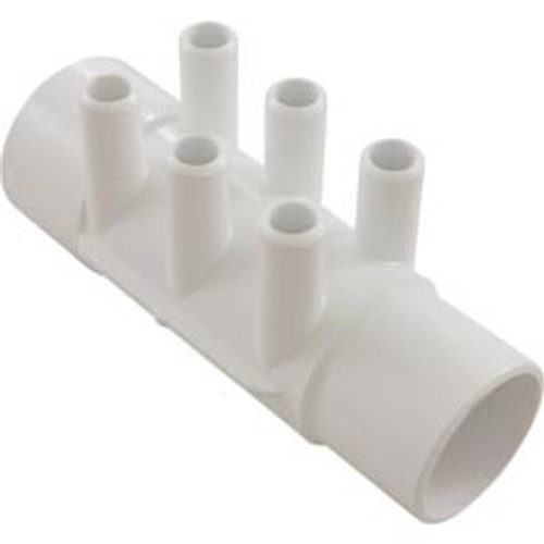Waterway Plastics Manifold, 3/4" Smooth Barb, 6 Port, 2" Slip x 2" Spigot | 672-4940