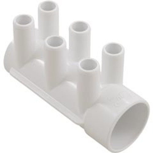 Waterway Plastics Manifold, 3/4" Smooth Barb, 6 Port, 1-1/2" Slip x Dead End | 672-5250