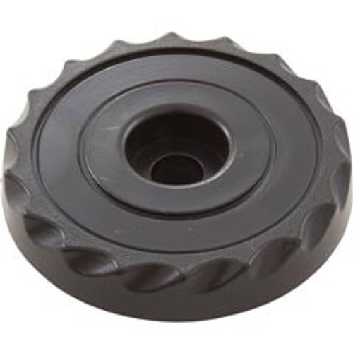 Waterway Plastics Knob, Waterway, F.A.S., 1" Scalloped, Black | 662-3011