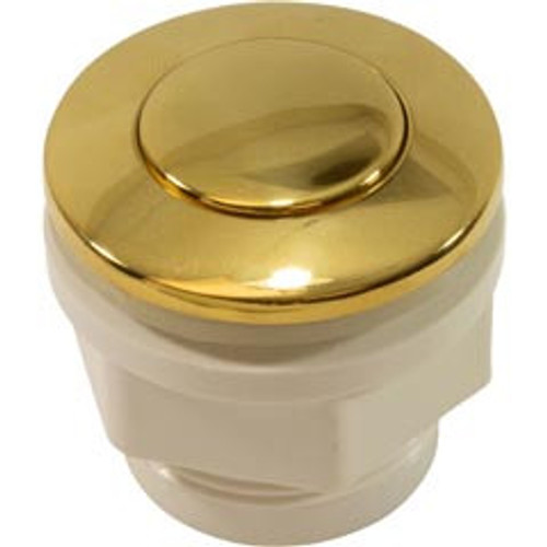 Custom Molded Products 25083-003-000 Air Button, CMP Slim, 1-3/8"hs, 1-3/4"fd, Polished Brass