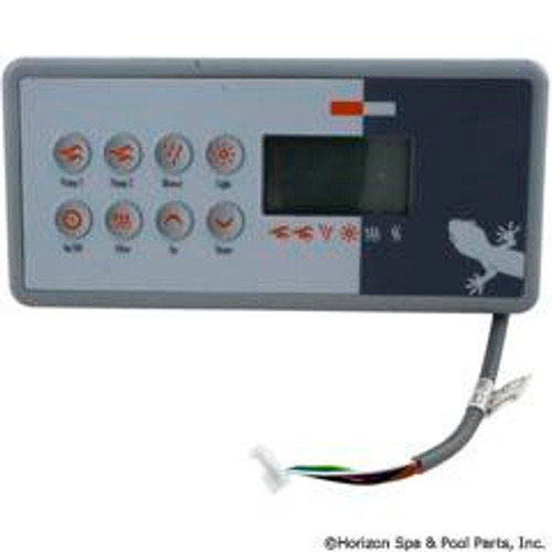 Gecko Alliance 0200-007194 Topside, Gecko TSC-8/K 8, 8 Button, 2 Pump, Large Rec, LCD