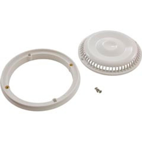 Afras Industries Main Drain Grate,Afras,Anti Vortex,7-3/4"dia,Wht,w/Ring&Scrw | 10064W