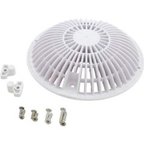 AquaStar Pool Products Main Drain Grate, Retro 8" Round, MoFlow, w/Hardware, White | R8MF101