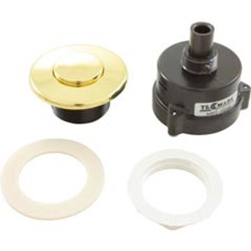 Tecmark (TDI) Air Button, TDI 3242, Flush,1-5/8"hs,2-9/16"fd, Polish Brass | MPT-23230-3242