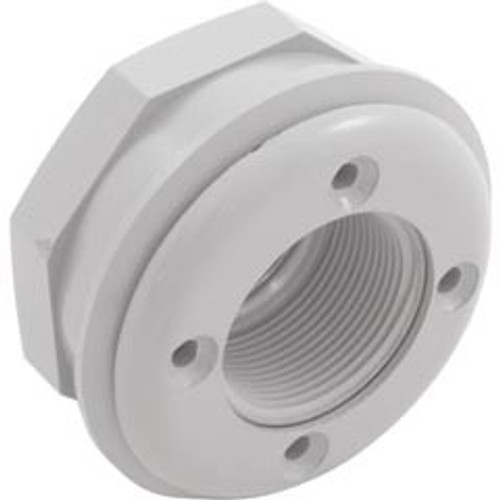 Custom Molded Products Wall Fitting, CMP, 3"hs, 1-1/2"mpt, 3-1/2"fd, w/Nut, White | 25522-000-000