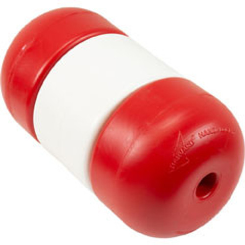 IF5950R Pool Float, Handi-Lock, 5" X 9", 1/2" Rope, Red/White/Red